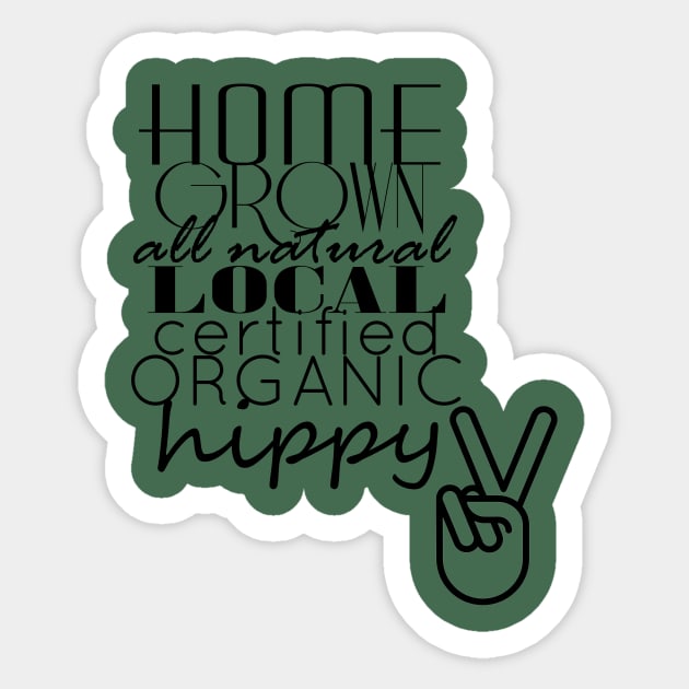 Organic Hippy Sticker by oliviaerna